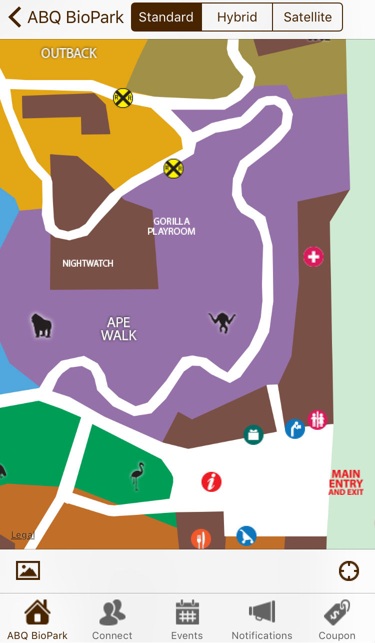 ABQ BioPark App Zoo Map