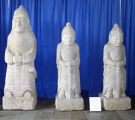 Stone statues weighing several tons