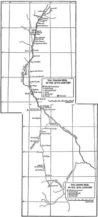 Map of El Camino Real