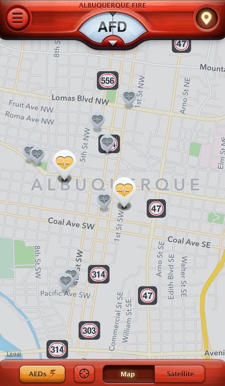 ABQ Fire App - Dispatch Map