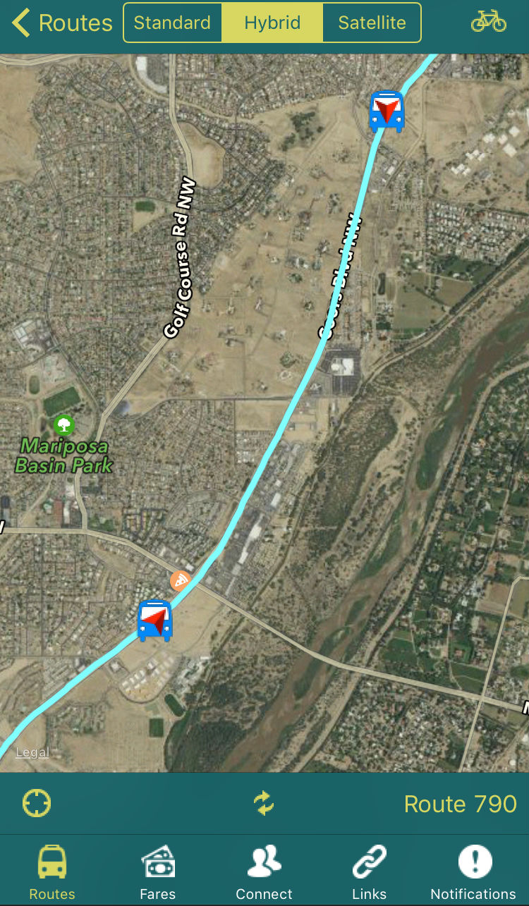 ABQ Ride App - Route 790 Live Tracking Map