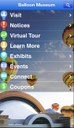 Balloon Museum App - Menu