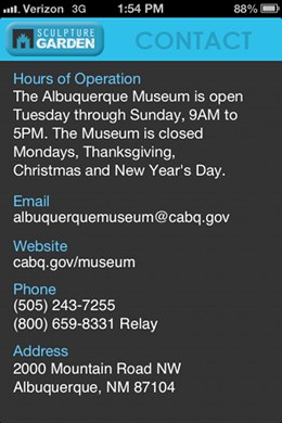 Sculpture Garden App Hours