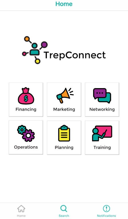 TrepConnect App: Home Screen