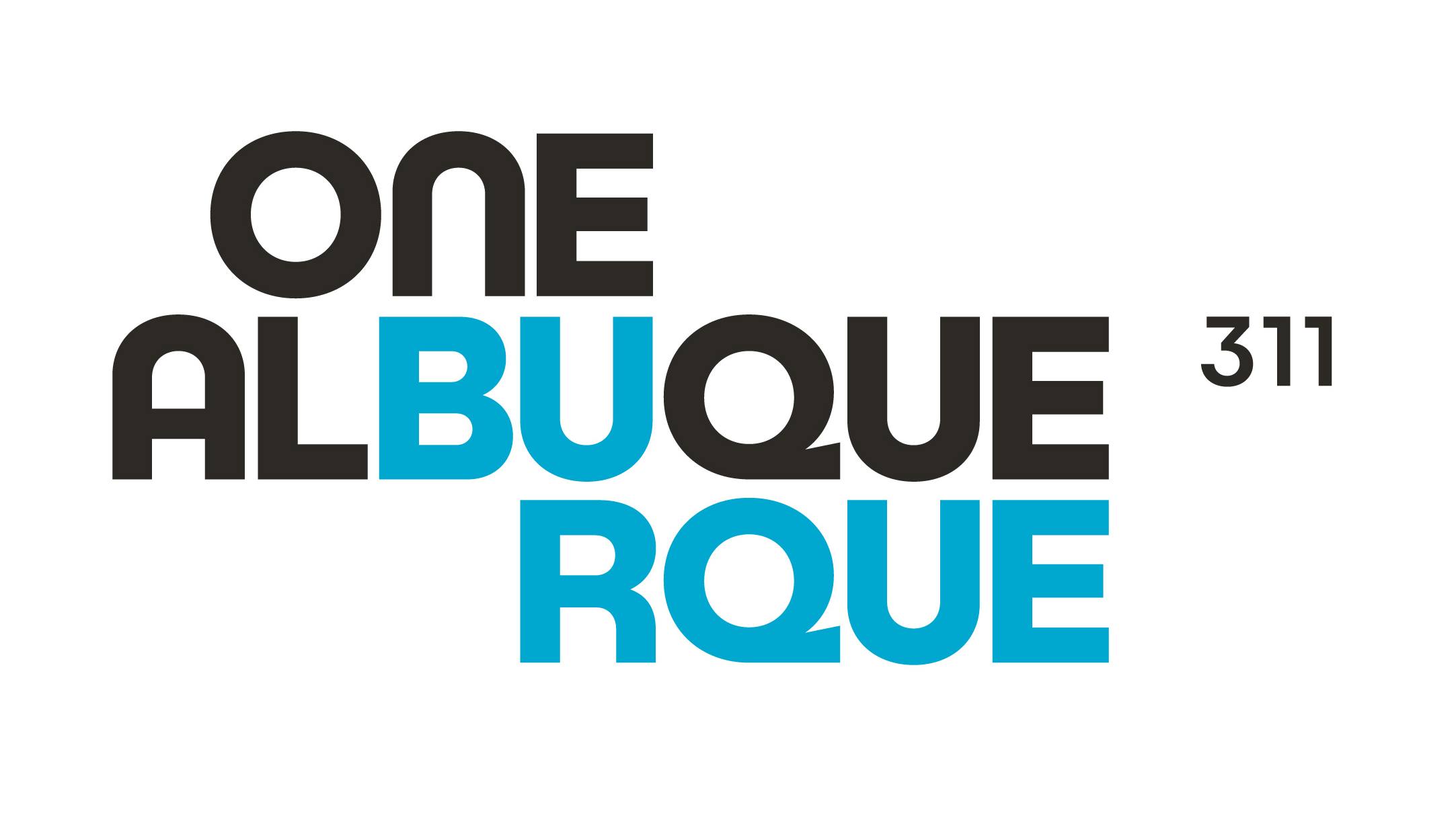 The One ABQ Logo in blue with the numbers 311 to the right.