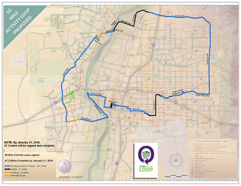 50 Mile Activity Loop Map dated Jan. 17, 2018