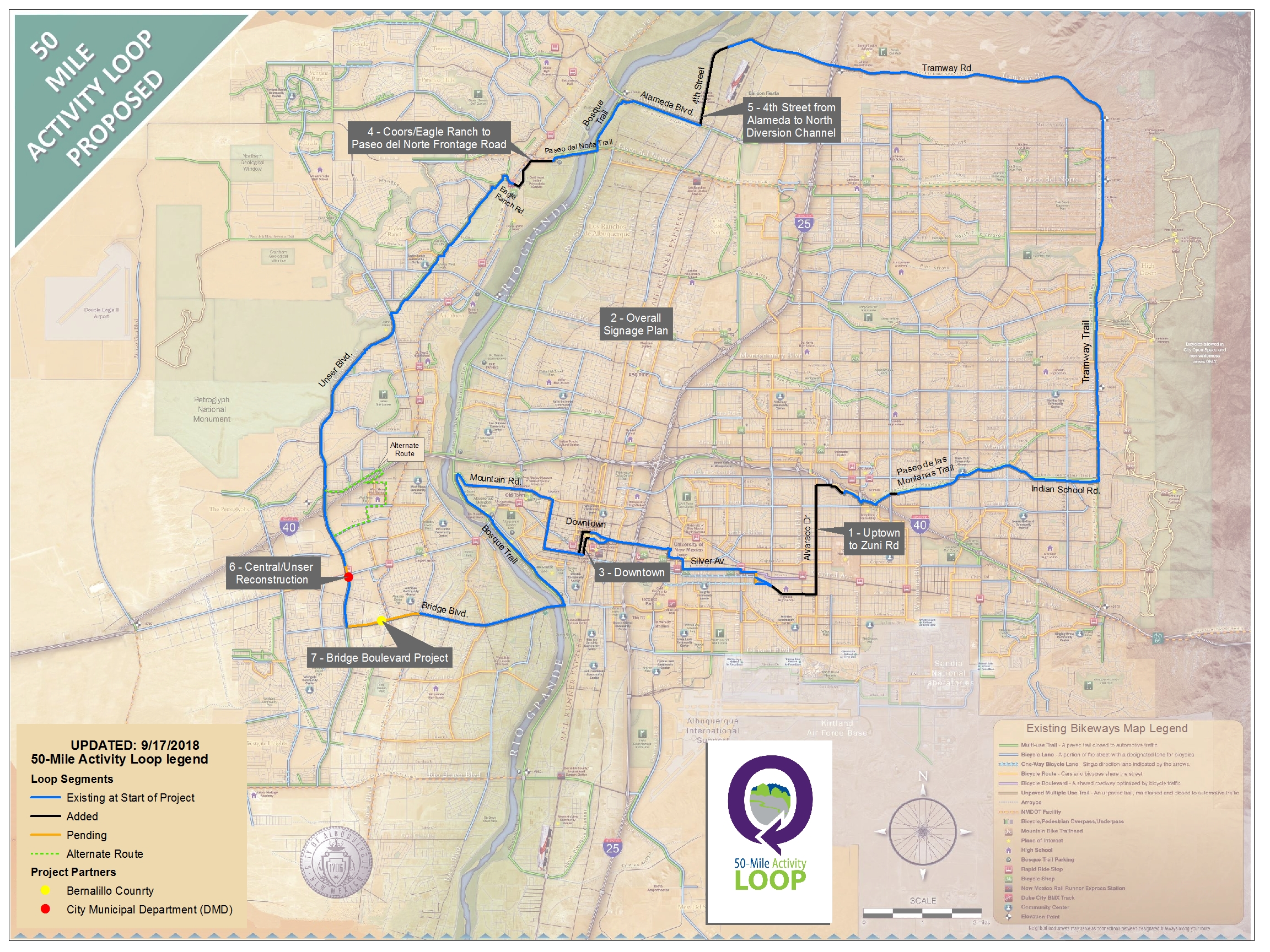 50 Mile Activity Loop Map dated Sept. 17, 2018