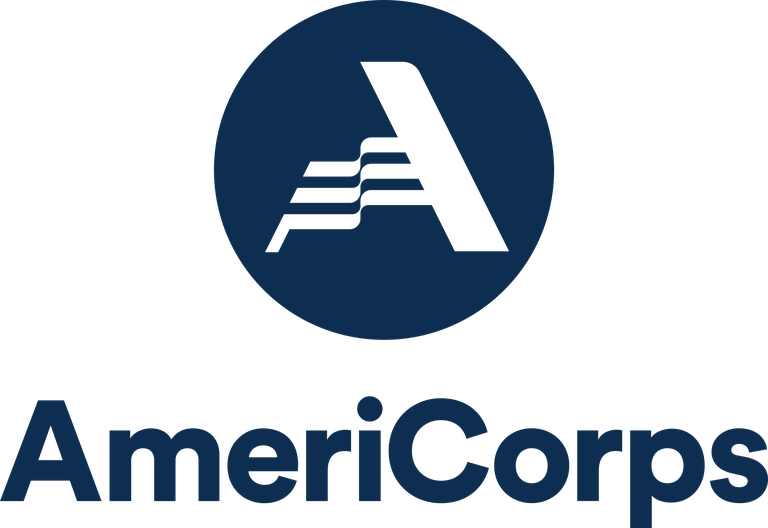 Vertical Navy AmeriCorps Logo