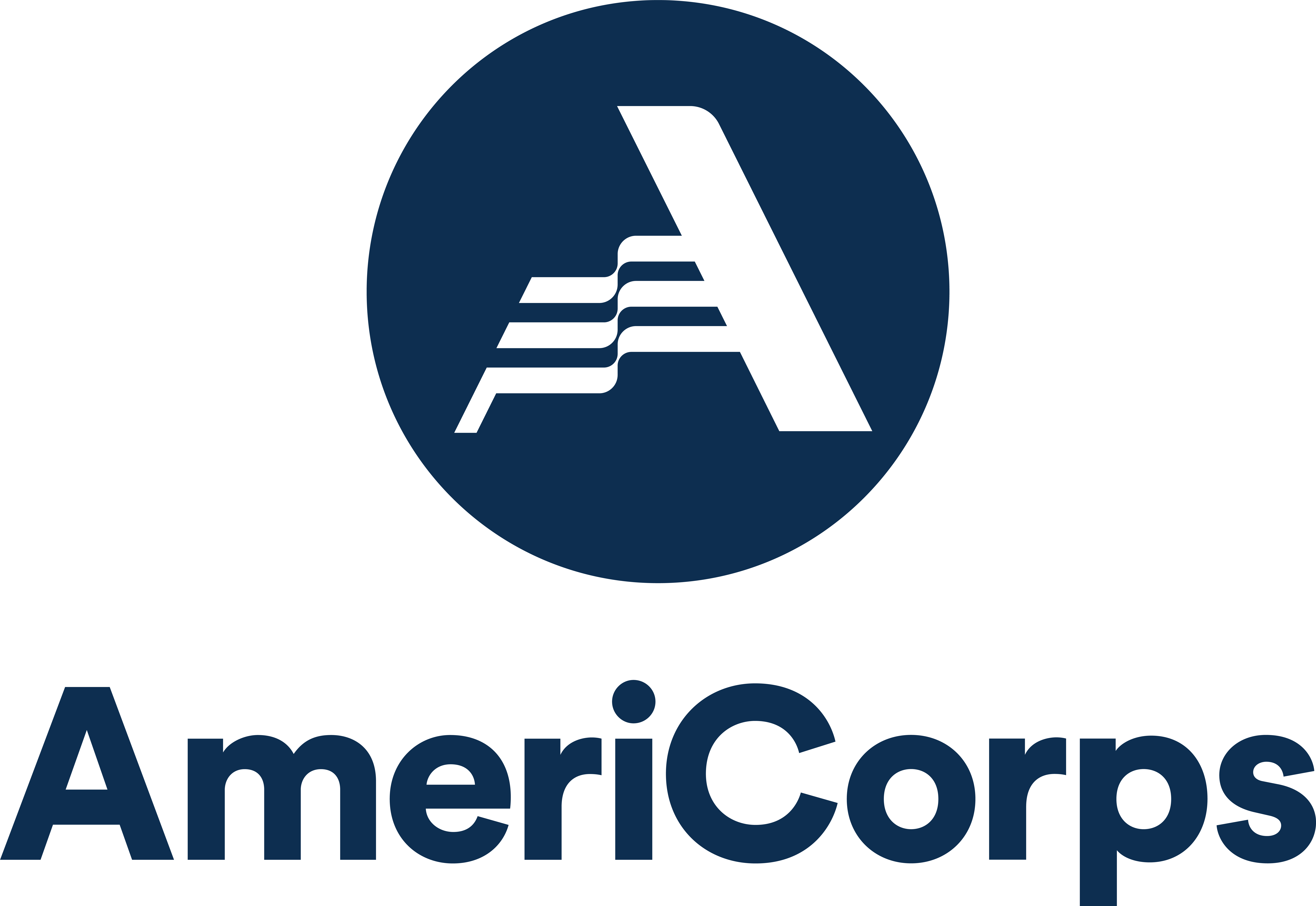 Vertical Navy AmeriCorps Logo