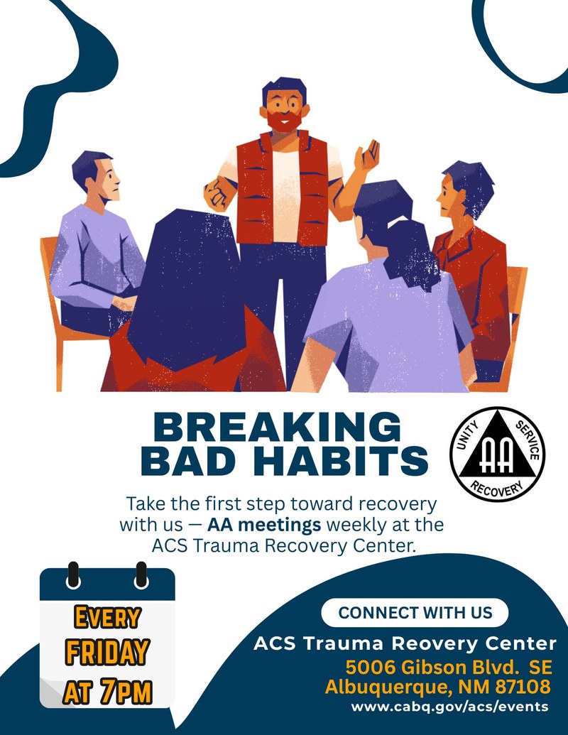 Albuquerque Community Safety Launches Weekly 12-Step Meeting at New Trauma Recovery Center Albuquerque Community Safety Launches Weekly 12-Step Meeting at New Trauma Recovery Center