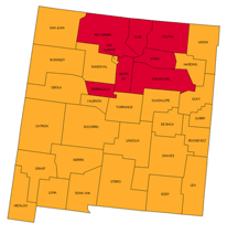 Radon map of New Mexico