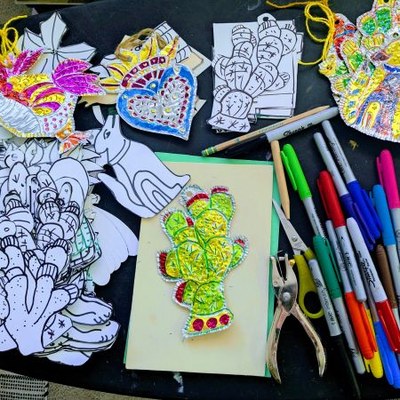 Second Saturday: New Mexico Embossed Tin Foil Ornament Workshop