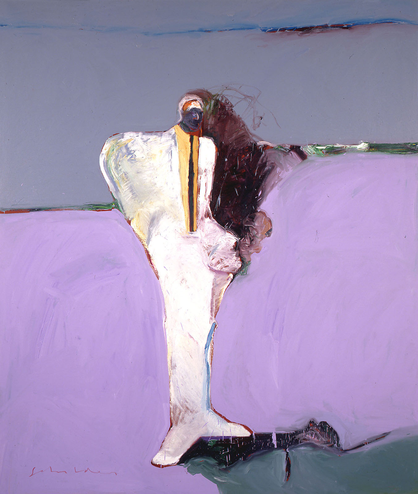 Fritz Scholder, Portrait in a White Suit