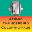 Button Atomic Thunderbird Coloring Page