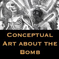 Button Conceptual art about the bomb