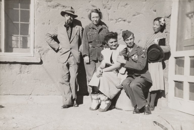Unidentified Artist, Miki Hayakawa with other Santa Fe Artists
