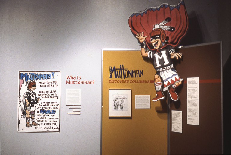Vincent Craig, Muttonman Discovers Columbus at the Experimental Gallery, Smithsonian Institution, 1994