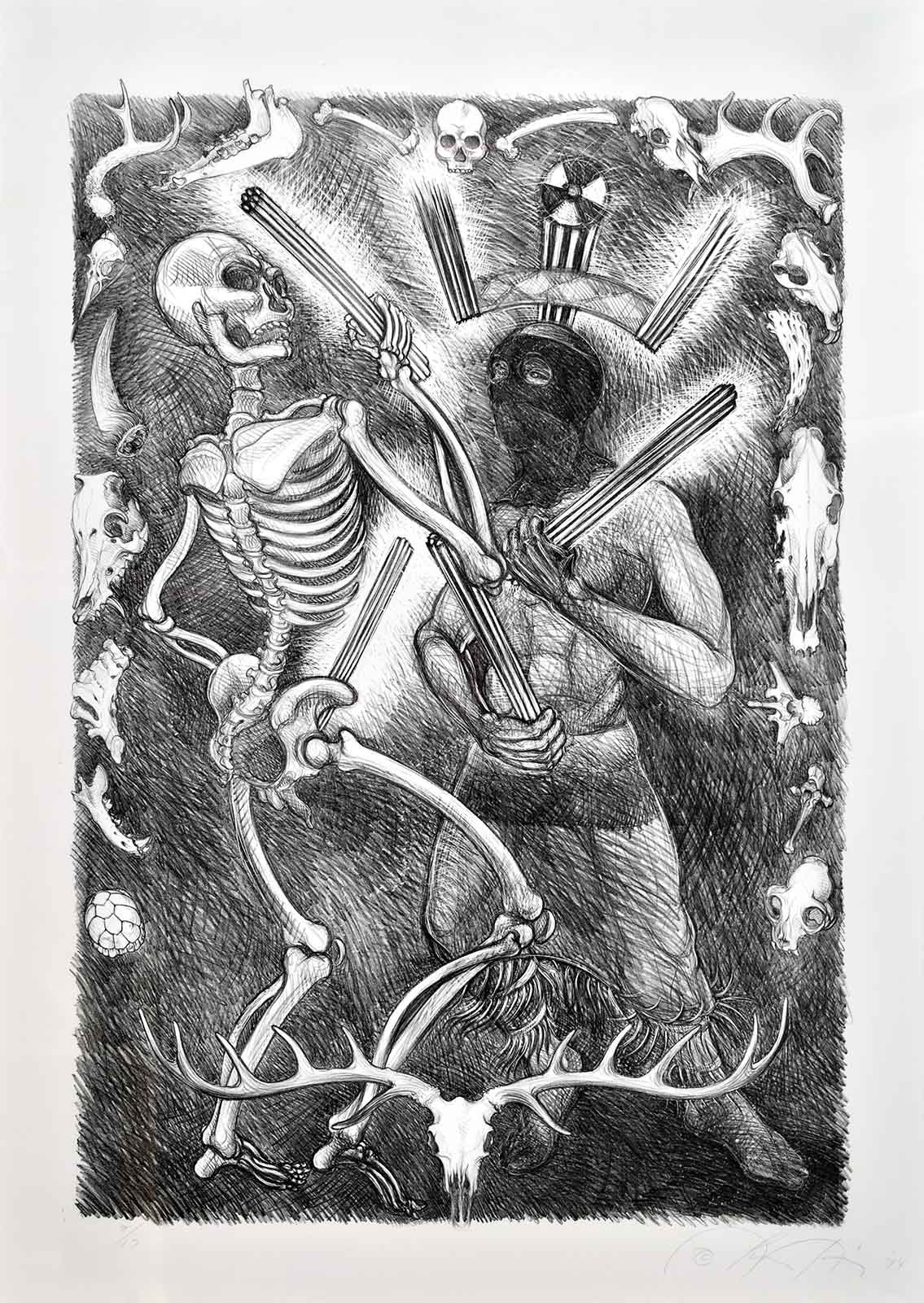 Luís Jiménez, Mountain Spirits Dancing with Nuclear Rods, 1974