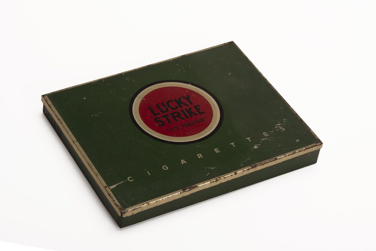 American Tobacco Company,  Lucky Strike cigarettes in tin, 1920s−ca 1942