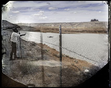 Will Wilson, Auto Immune Response, Mexican Hat Disposal Cell, Mexican Hat, Utah (detail), 2019 Will Wilson, Auto Immune Response, Mexican Hat Disposal Cell, Mexican Hat, Utah (detail), 2019