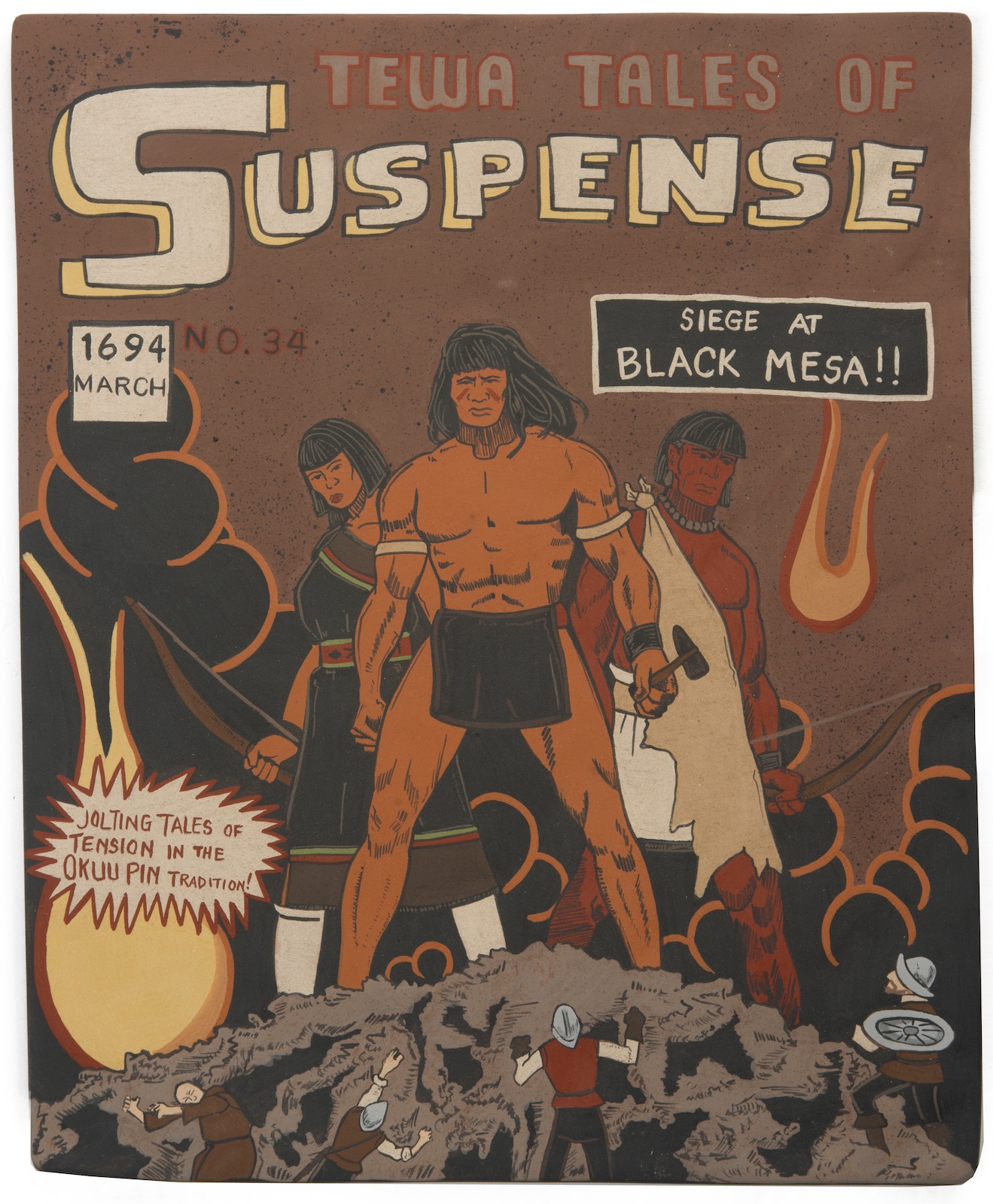 Okuu Pin’ [Jason Garcia],  Tewa Tales of Suspense, No. 34, Siege at Black Mesa!!