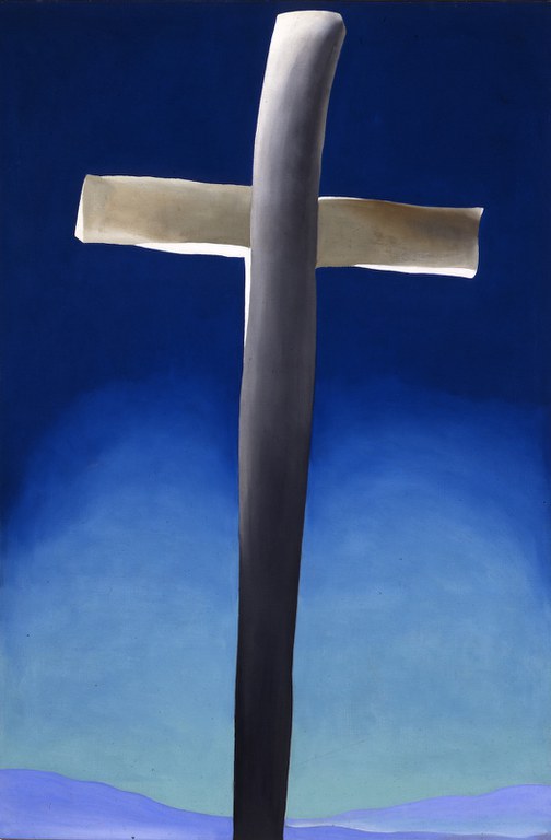 Georgia O'Keeffe, Gray Cross With Blue