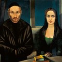 Carlo Mense, Double-Portrait (Rabbi S. and Daughter), ca. 1925–1926