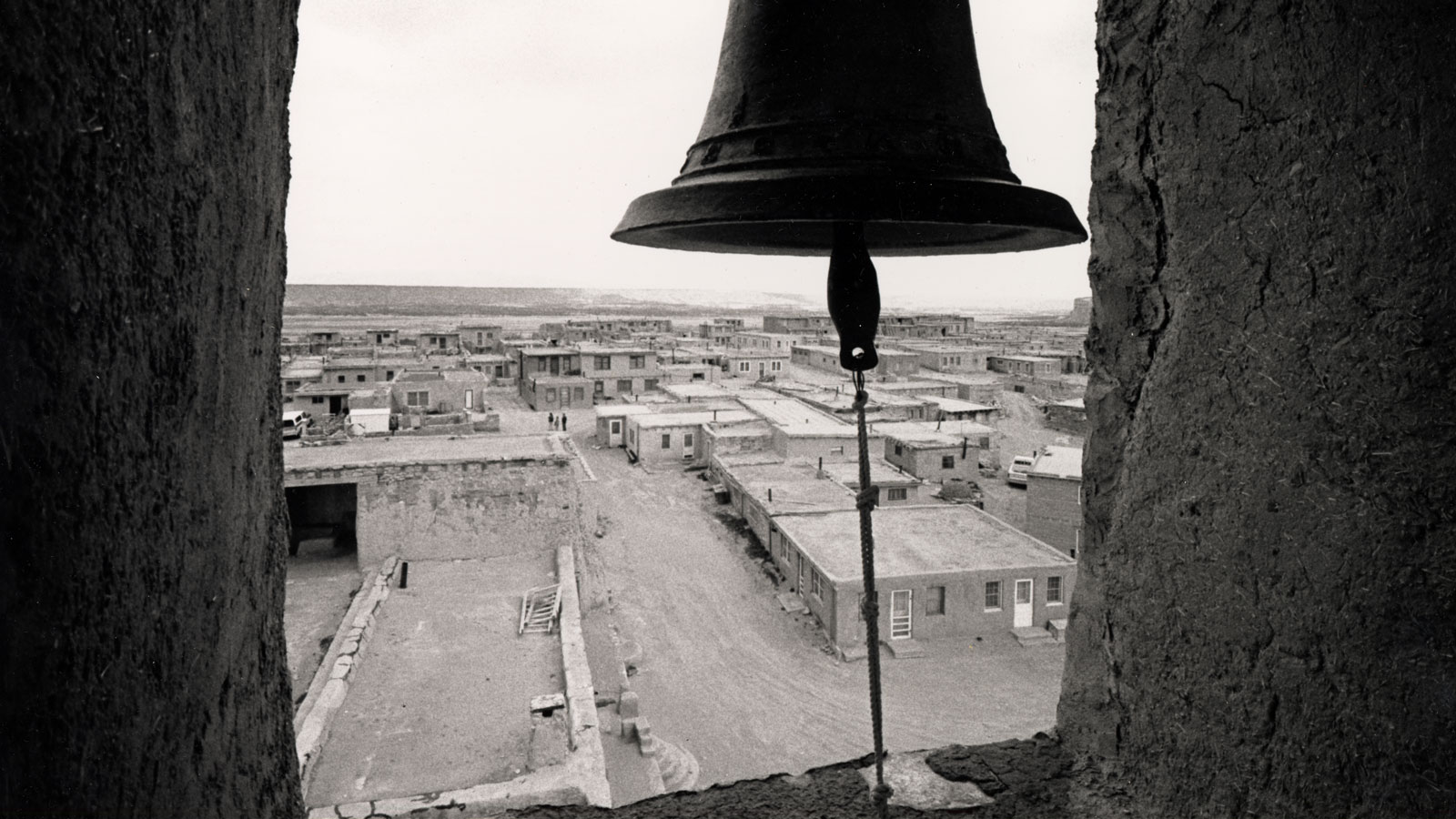 Lee Marmon, Acoma Mission Bell, 1985, gelatin silver print, #2000-017-0031, Center for Southwest Research, University of New Mexico