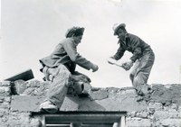 Hanna & Hanna, Albuquerque Progress, Construction Workers on a Recreation Center on Buena Vista Drive Hanna & Hanna, Albuquerque Progress, Construction Workers on a Recreation Center on Buena Vista Drive