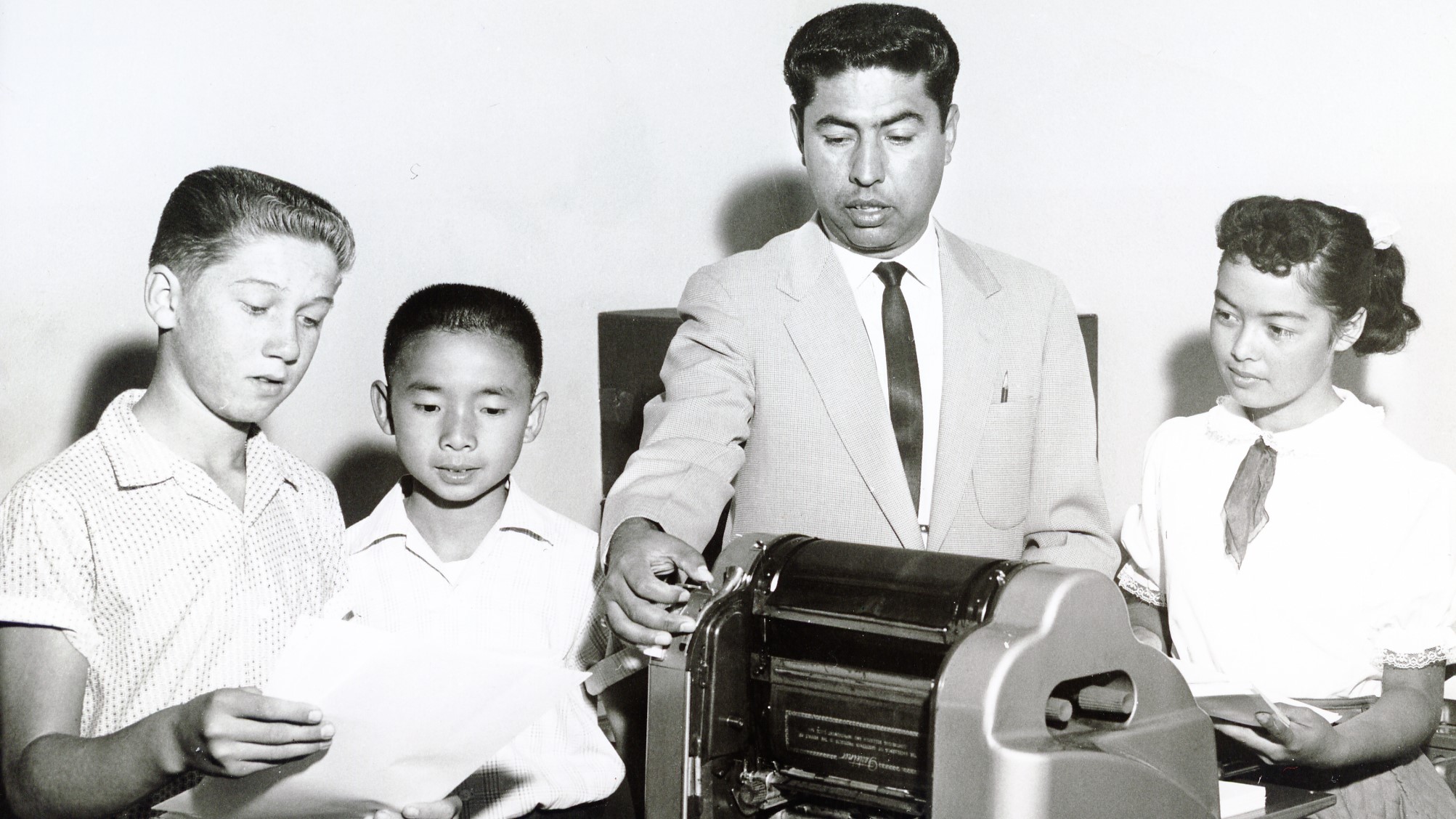 Far West Photography, Printing "The Warrior" School Newspaper, ca. 1960, gelatin silver print, 4 5/8 × 5 in., gift of Albuquerque Public Schools, PA1997.046.403