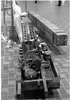 Roberts Engine and Crates, c. 1987. Museum and Aviation Dept. Purchase. 1987 G.O. Bond Fund, PC1987.41.1, 5, 6.