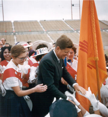 John F. Kennedy at University Stadium, 1960.  Danziger Collection, 1999.53.1.