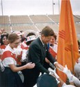 John F. Kennedy at University Stadium