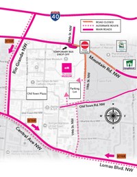 Albuquerque Museum Alternate Route Map Albuquerque Museum Alternate Route Map