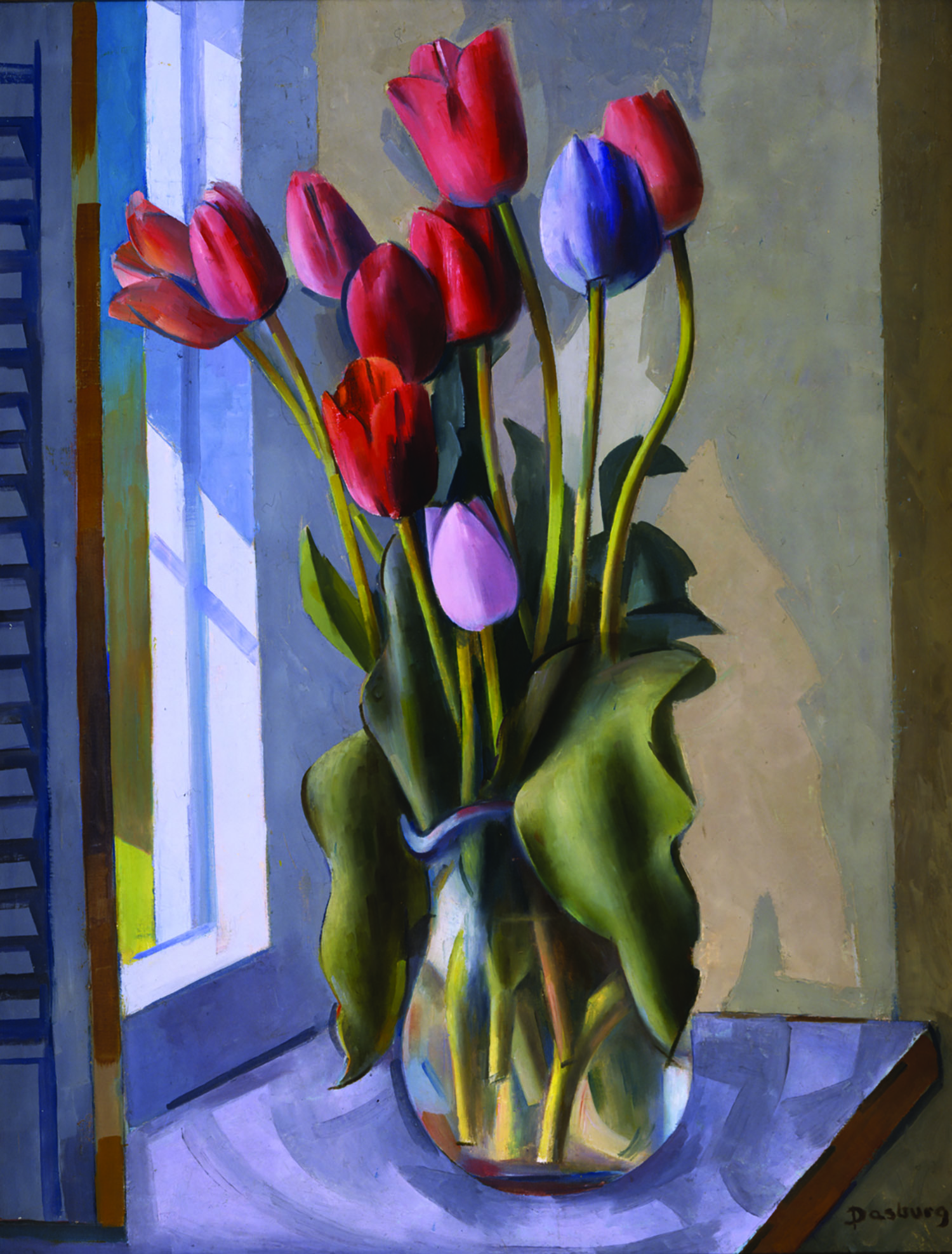 ART Andrew Dasburg, Red Tulips