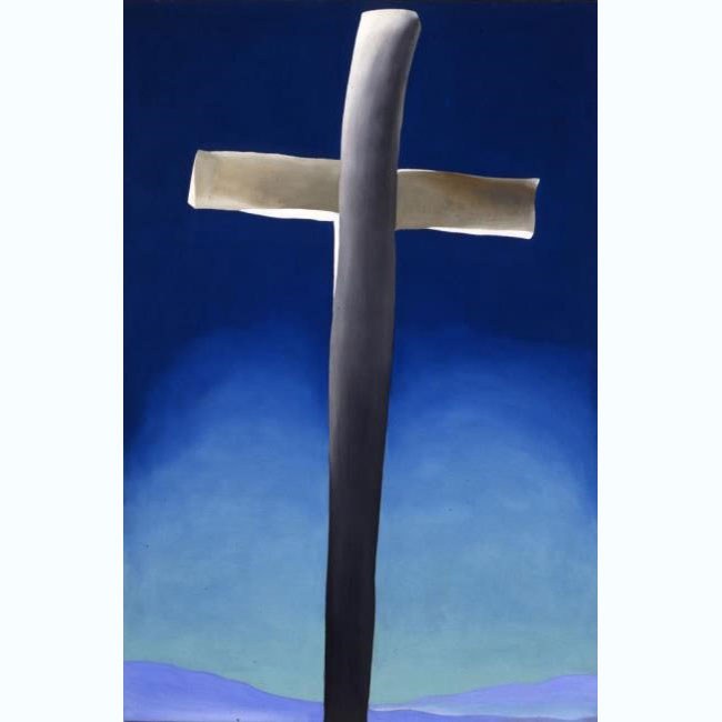 Georgia O'Keeffe, Gray Cross with Blue, 1929