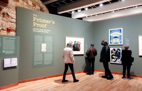 The Printer's Proof The main entry area of the exhibition of the Printer's Proof. Photo by Nora Vanesky 2022