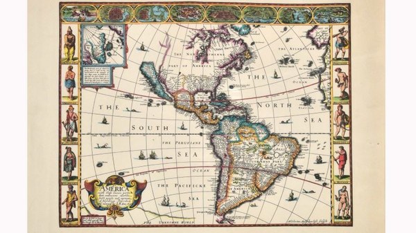 Map of the The Western Hemisphere in 1626