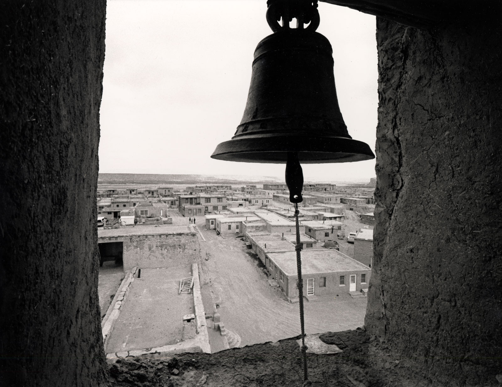 Lee Marmon, Acoma Mission Bell, 1985, gelatin silver print, #2000-017-0031, Center for Southwest Research, University of New Mexico