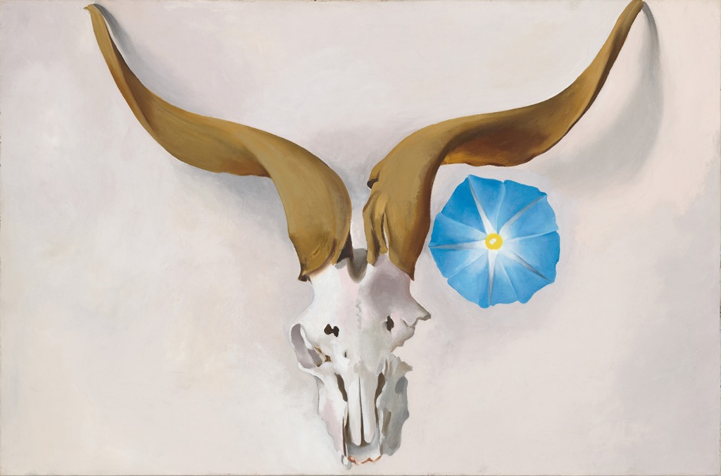 Georgia O’Keeffe, Ram’s Head, Blue Morning Glory