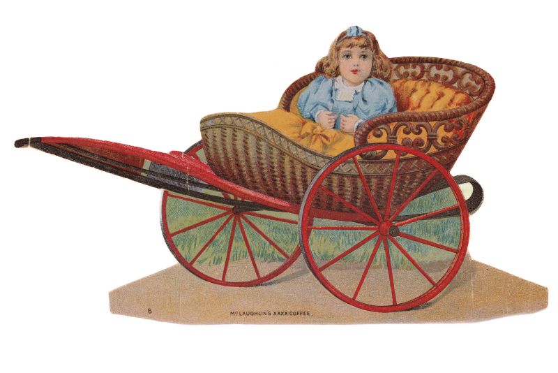 Paper Doll Child in Carriage