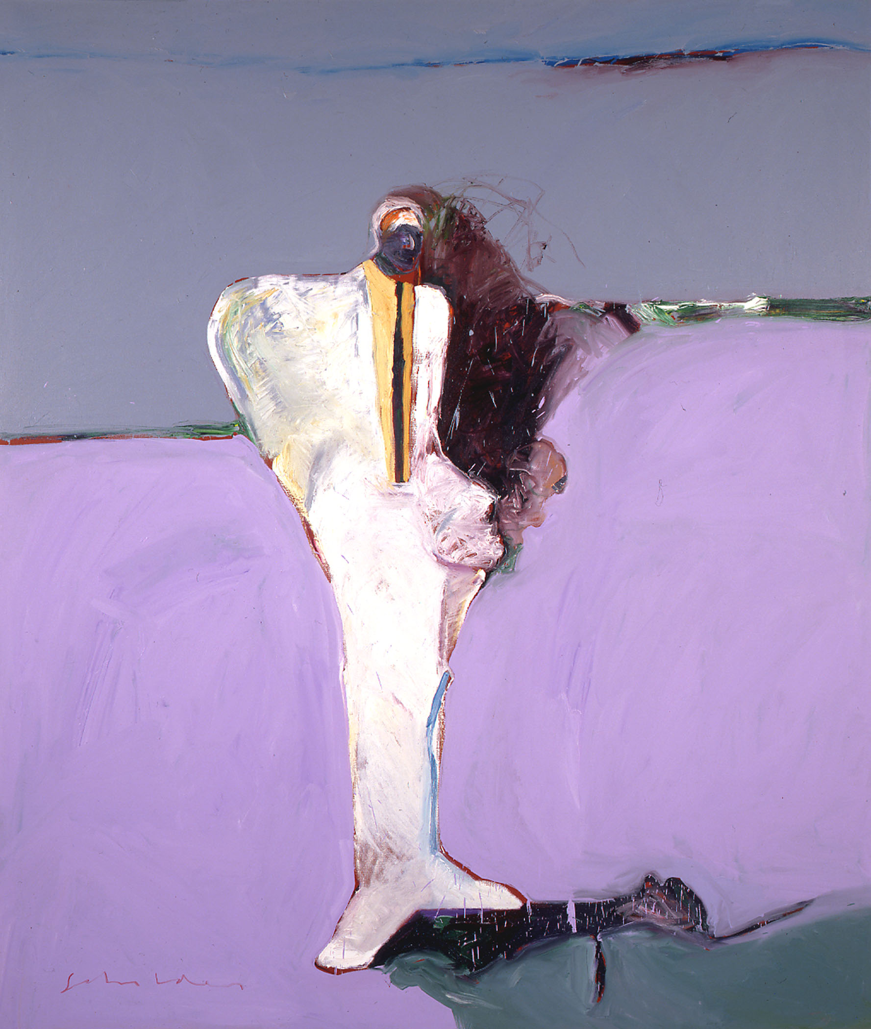 Fritz Scholder, Portrait with White Suit
