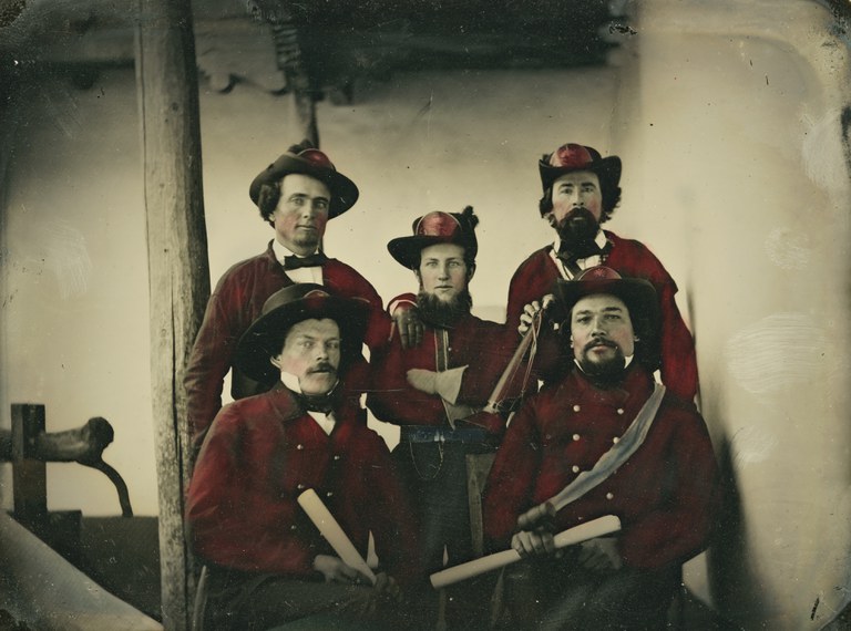 Palace Santa Fe Fire Department ambrotype