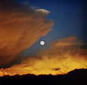 Storm Clouds With Moon, New Mexico