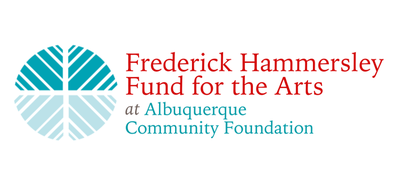 Frederick Hammersley Fund for the Arts A red and turquoise logo reading "Frederick Hammersley Fund for the Arts at Albuquerque Community Foundation."