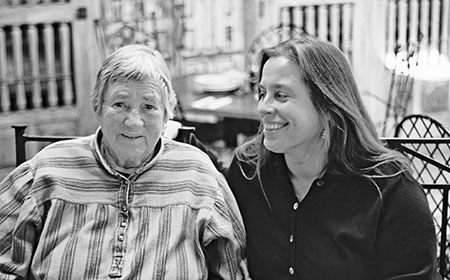 Agnes Martin and Karen Yank Taos, NM, 2004, photo by Rodney Hamon