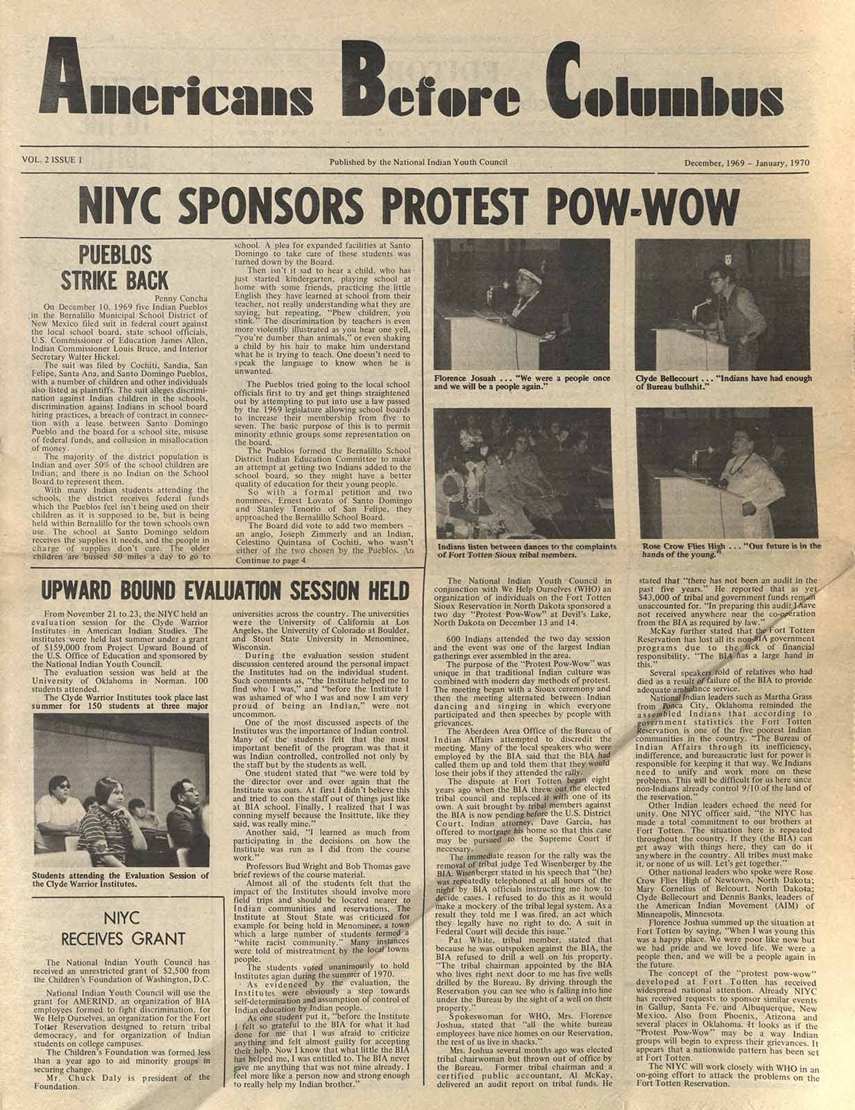 “NIYC Sponsors Protest Pow-Wow”