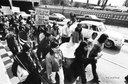 Anthony Louderbough, Demonstrators Carry a Drum East on Central Avenue between First Street and Broadway Boulevard