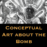 Button Conceptual art about the bomb