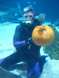 Underwater Pumpkin Carving Underwater Pumpkin Carving